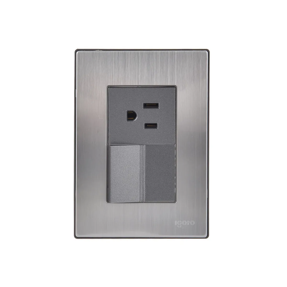 Igoto - Placa Inox 1 Apagador y 1 T 1.5, Oxford