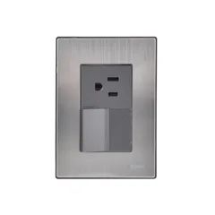 Placa Inox 1 Apagador y 1 T 1.5, Oxford