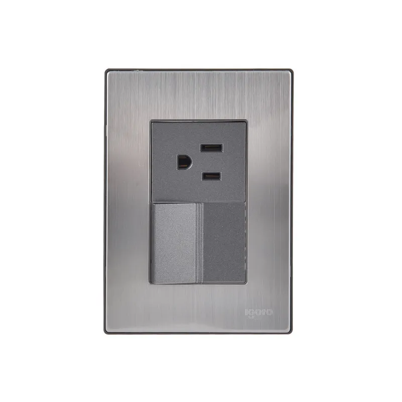 Igoto - Placa Inox 1 Apagador y 1 T 1.5, Oxford