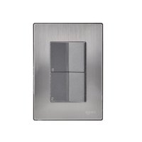 Placa Inox Con 2 Apagadores De Escalera