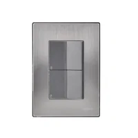 Placa Inox Con 2 Apagadores De Escalera