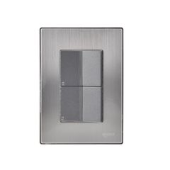 Placa Inox Con 2 Apagadores De Escalera