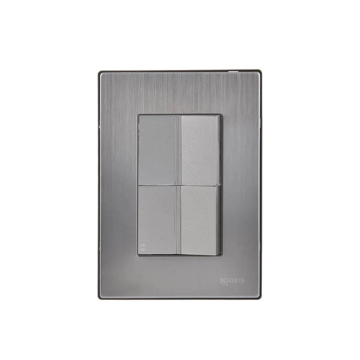 Igoto - Placa Inox 1 Apagador Y 1 Apag Escalera