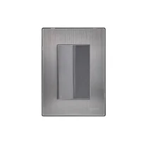 Placa Inox 1 Apagador Escalera De 3 Modulos