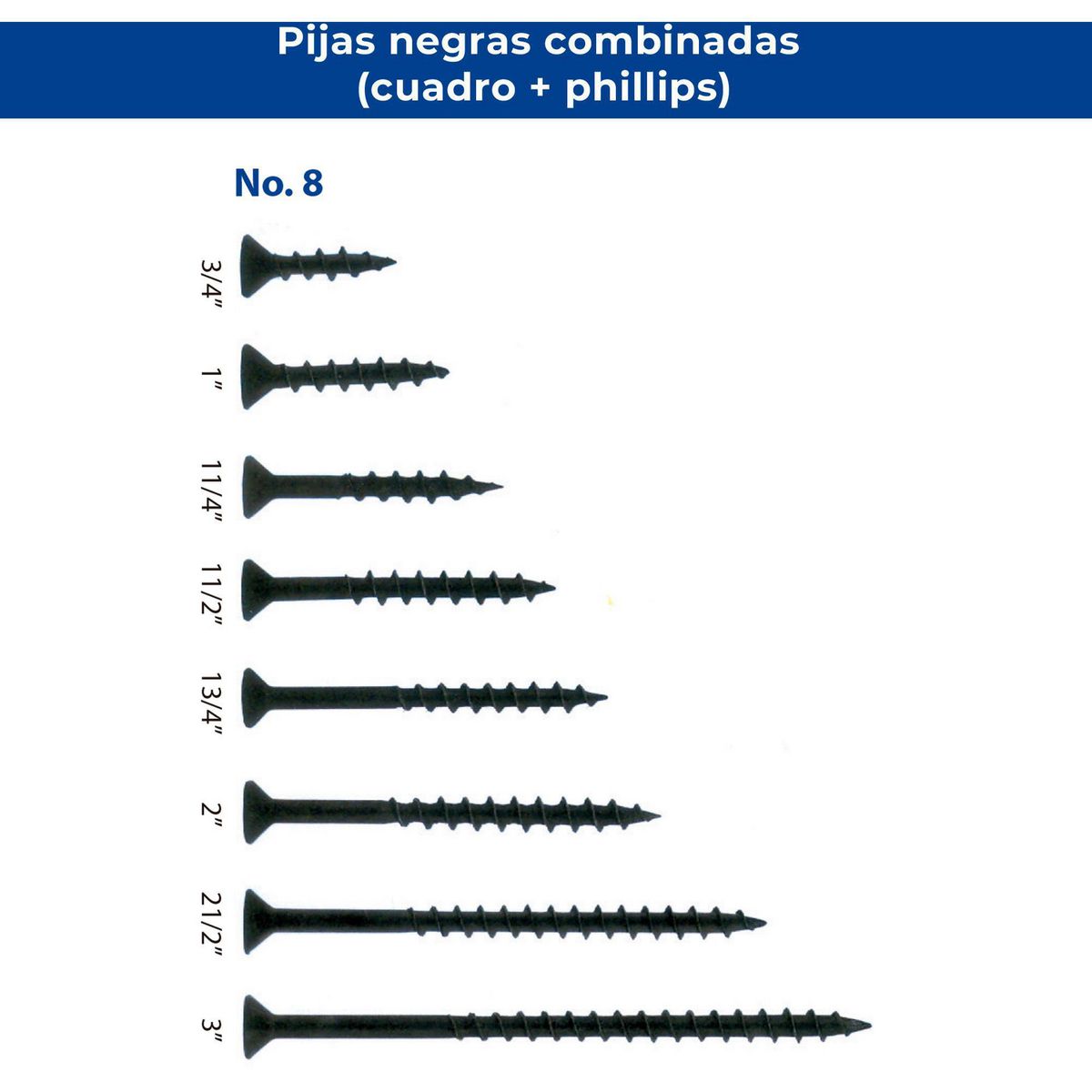 Fixser - Pija fij comb 10x11/2 l 50pzs
