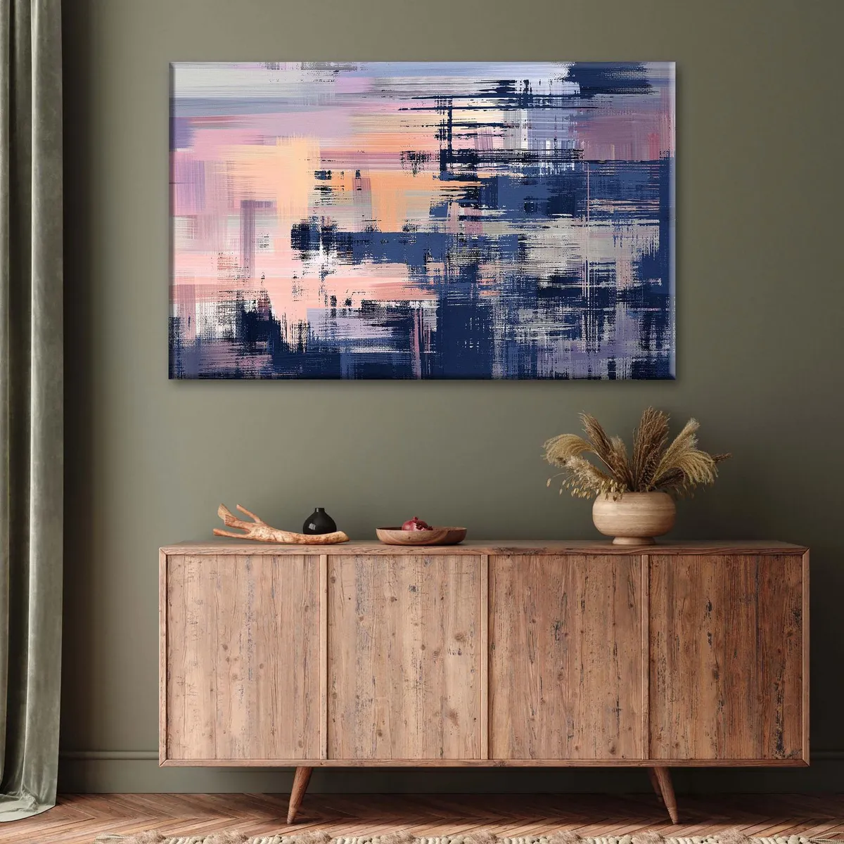 Dcanvas - Cuadro canvas abstracto rosa con azul
