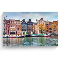 Cuadro canvas Amsterdam en otoño