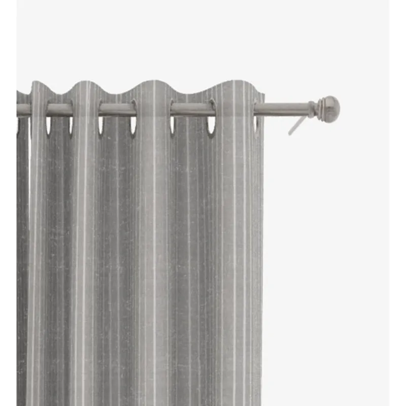 Just Home Collection - Cortina Tergal Raya Gris 135 x 250 cm par