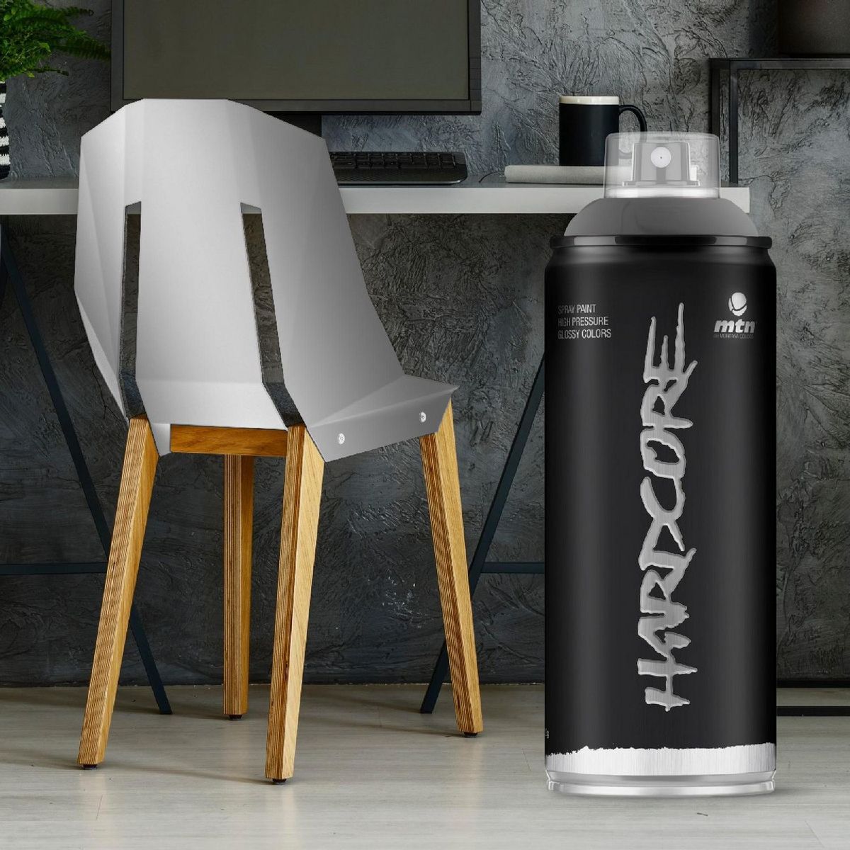 Mtn - Spray Montana Hardcore Plata Metalizado 400ml