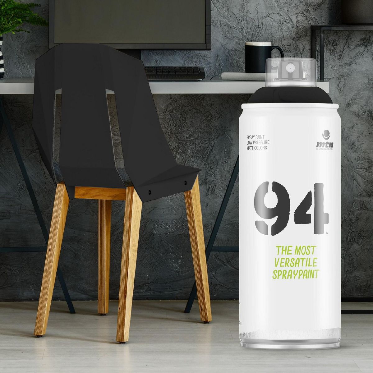 Spray Montana Negro 400ml, marca Mtn - Foto 2
