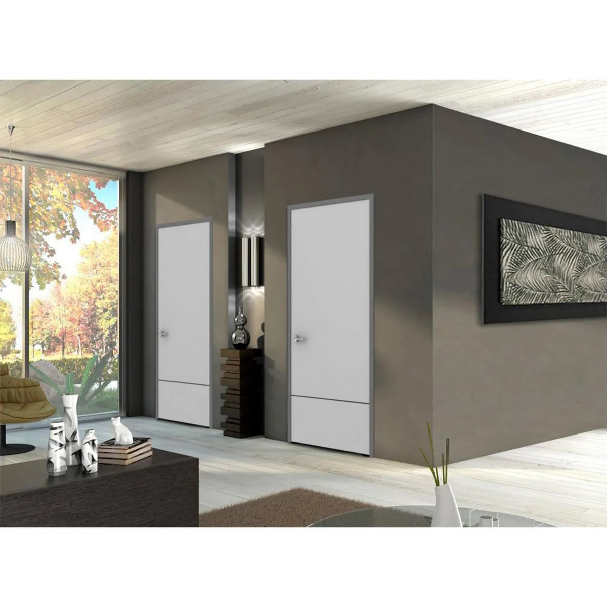 Multimarca - Puerta Tambor MDF Blanca 70 x 213 cm