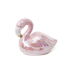 Alcancía de cerámica flamingo