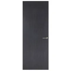 Puerta Tambor MDF Nápoles Gris Obsidiana con Veta 70 x 213 cm