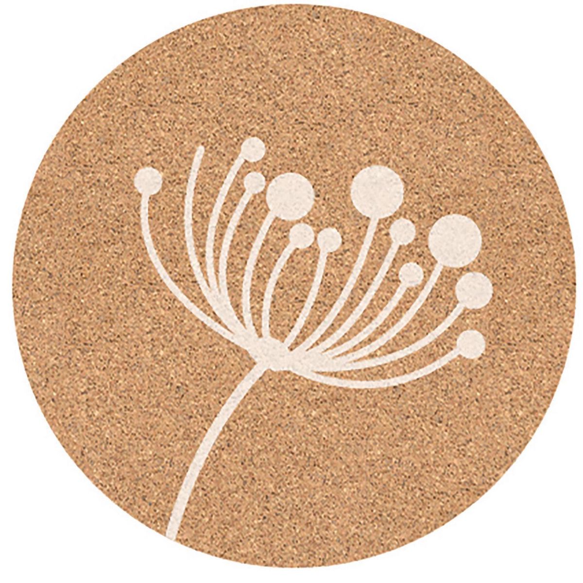 Alfra - Juego de portavasos corcho natura 4 piezas