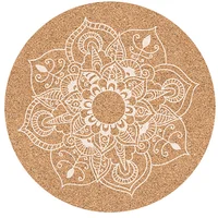 Juego de portavasos corcho mandala 4 piezas