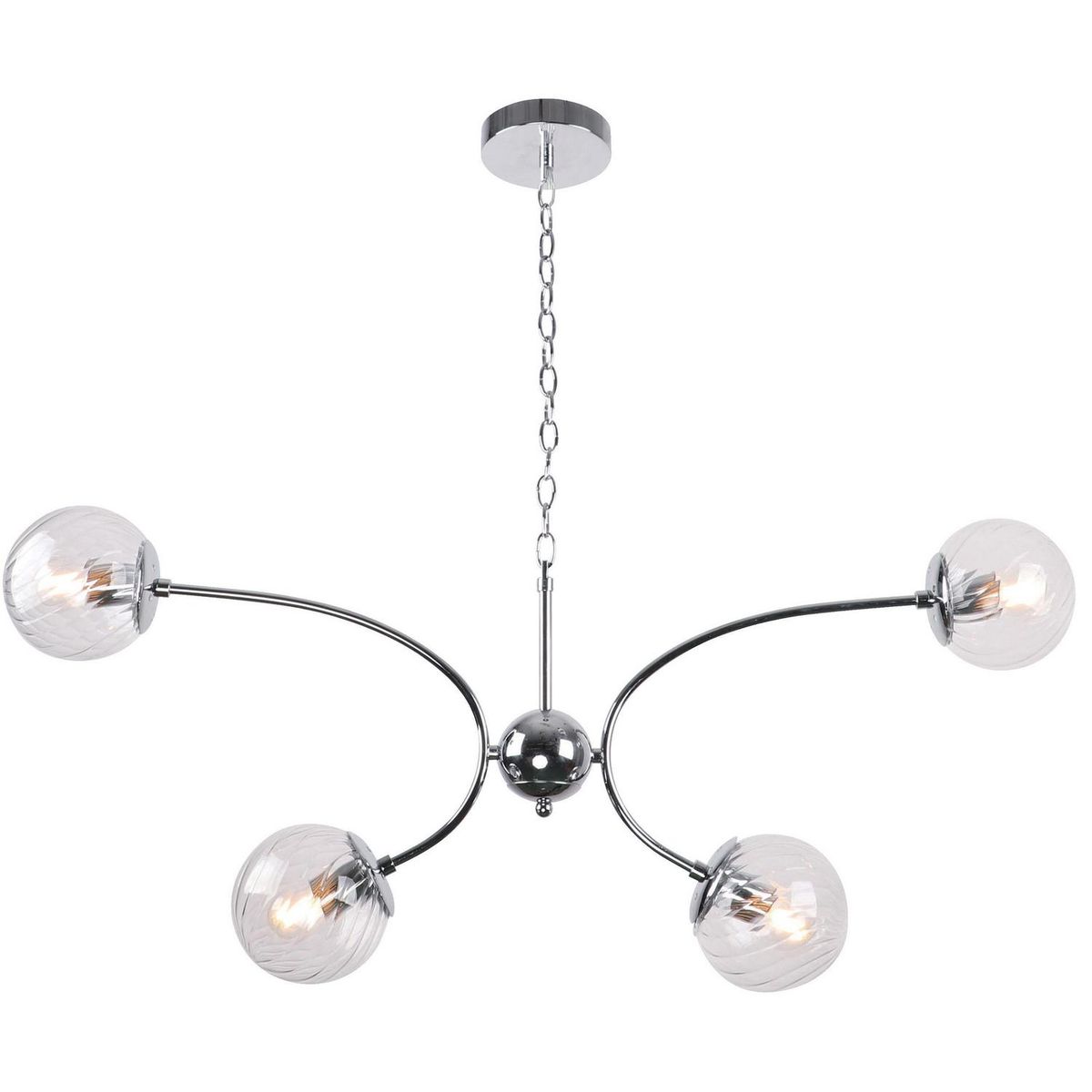 Designers - Lámpara Colgante Cromo 4 Luces E27