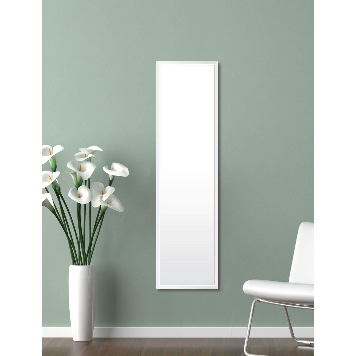 Espejo Decorativo Rectangular M039 de 33 x 123 cm Blanco, marca Live Deco - Foto 2