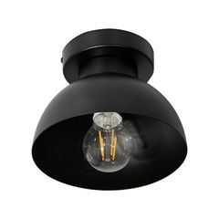 Lámpara de Techo Negro 1 Luz E27