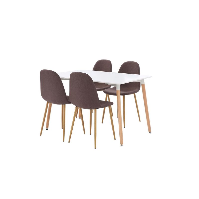 Alterego - Comedor con 4 Sillas Rectangular Madera