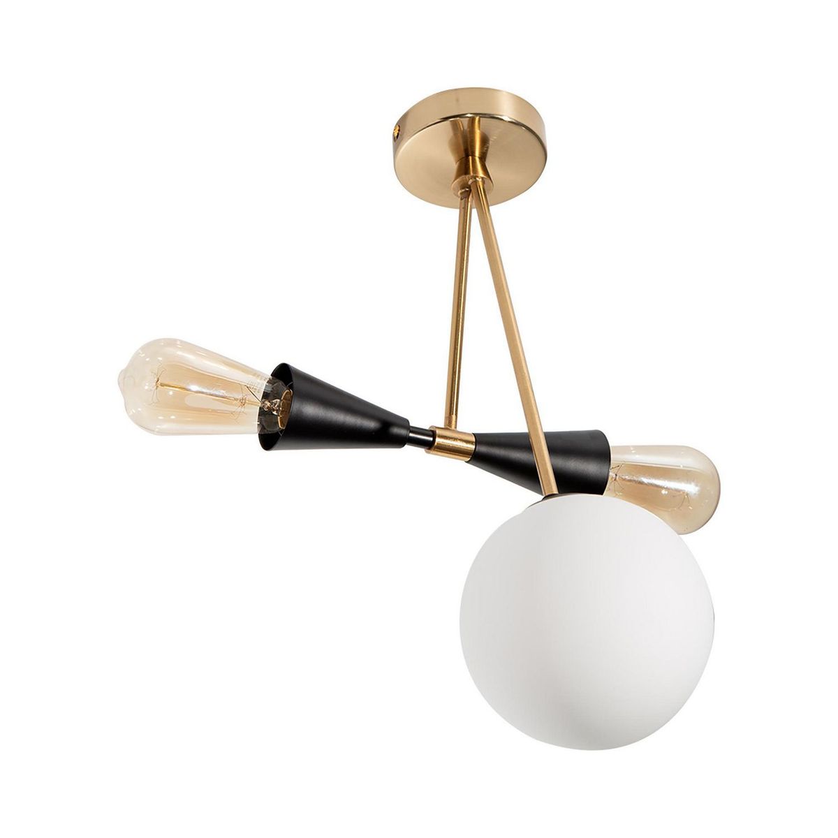 Ikelite - Lámpara de Techo Negro 3 Luces E27