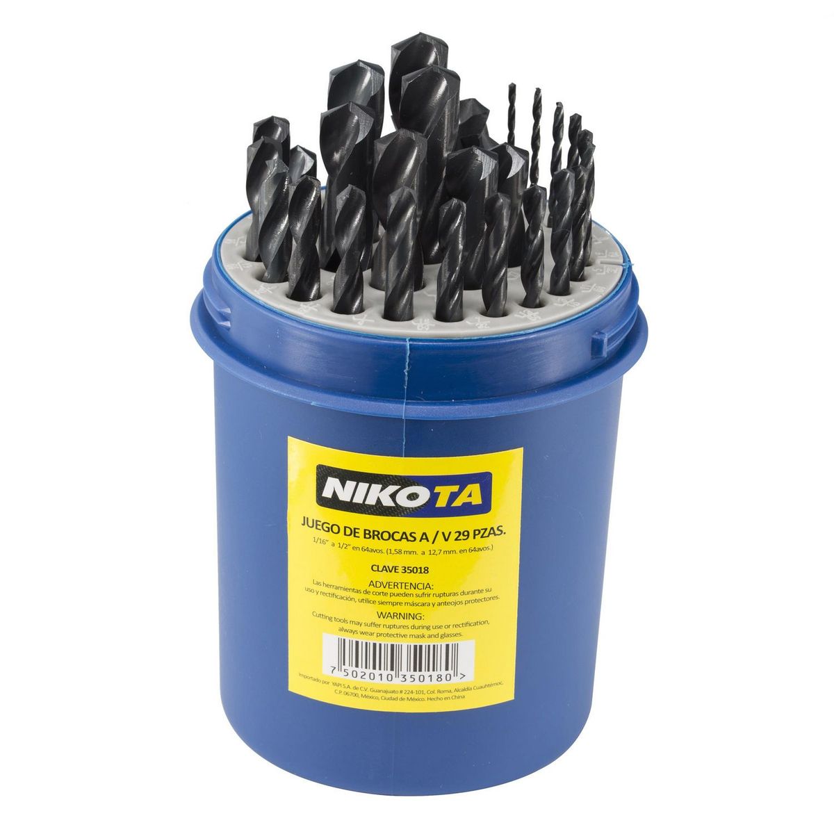 Nikota - Juego de Brocas Alta Velocidad para Metal 29 Piezas