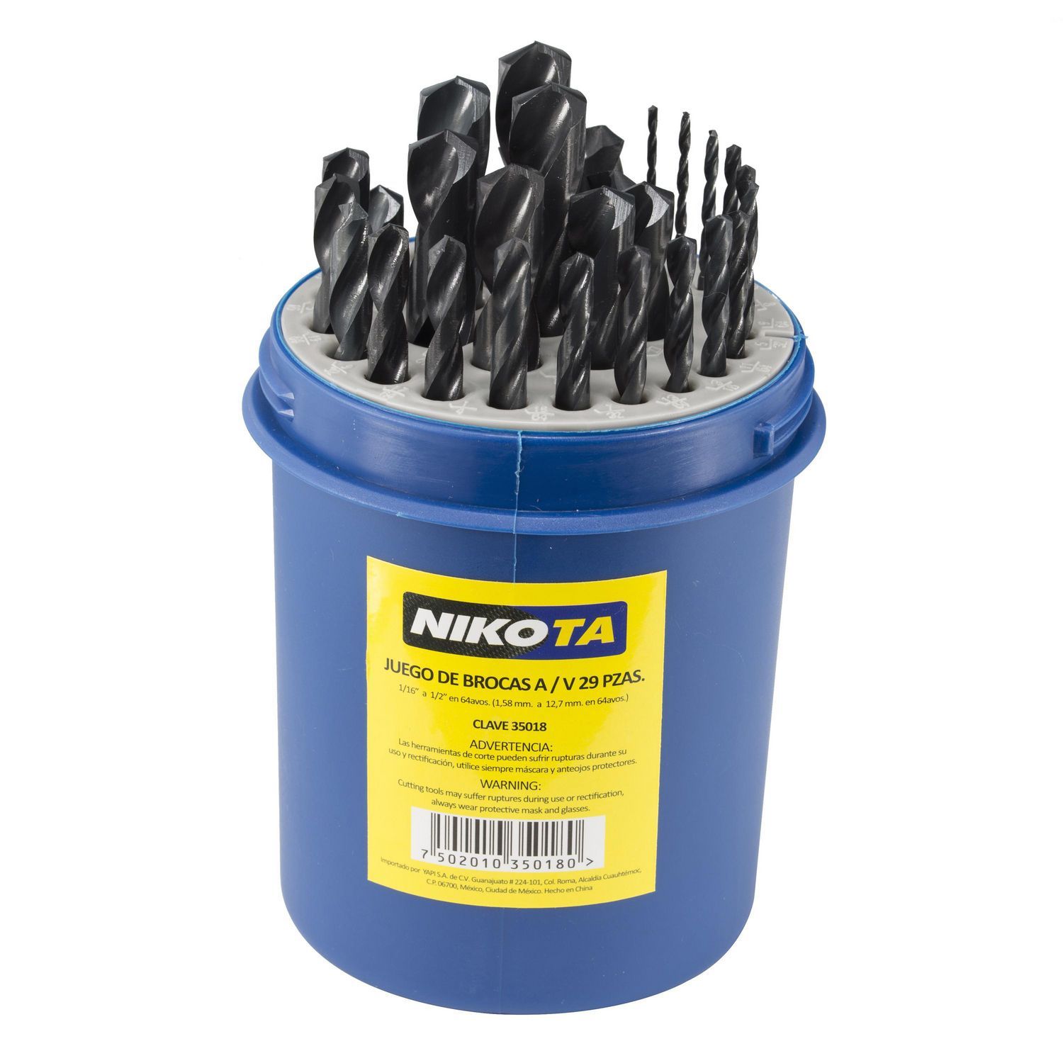 Nikota - Juego de Brocas Alta Velocidad para Metal 29 Piezas