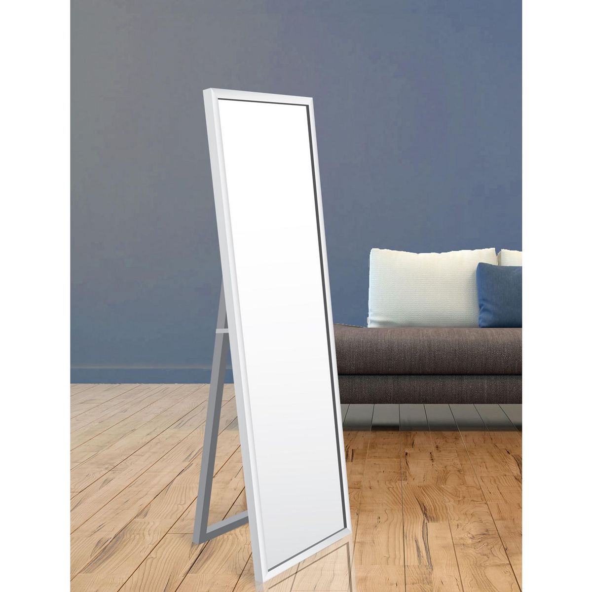 Live Deco - Espejo de Cuerpo Completo con Atril de 46 x 156 cm Blanco