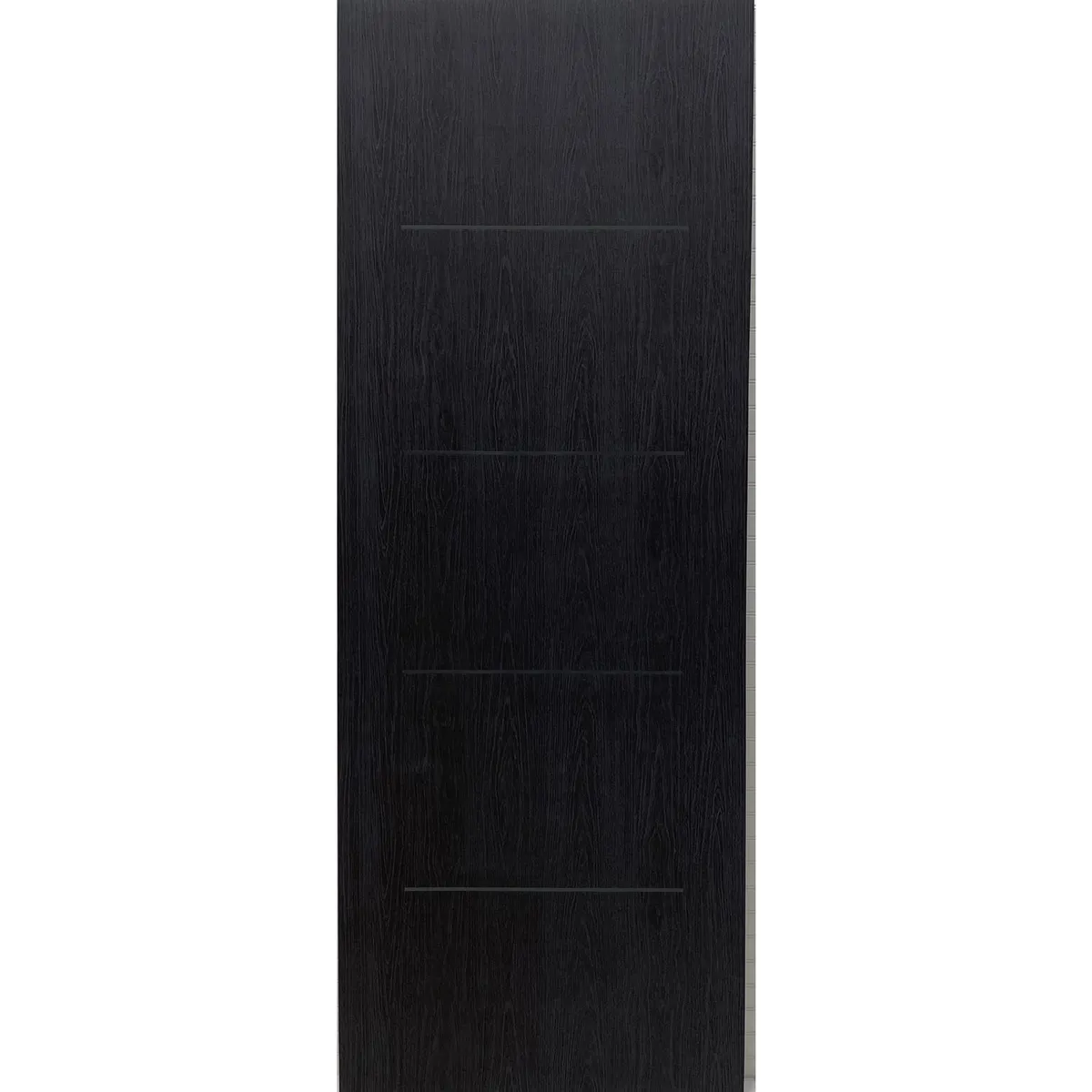 Multimarca - Puerta Tambor MDF Nápoles Gris Obsidiana 4 Líneas Intermedias 70 x 213 cm