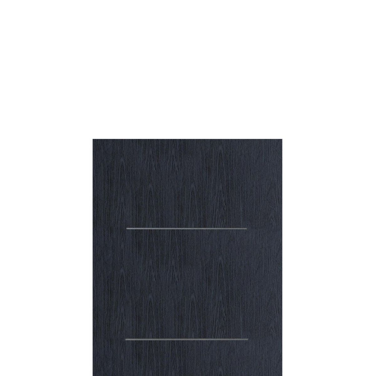 Multimarca - Puerta Tambor MDF Nápoles Gris Obsidiana 4 Líneas Intermedias 70 x 213 cm