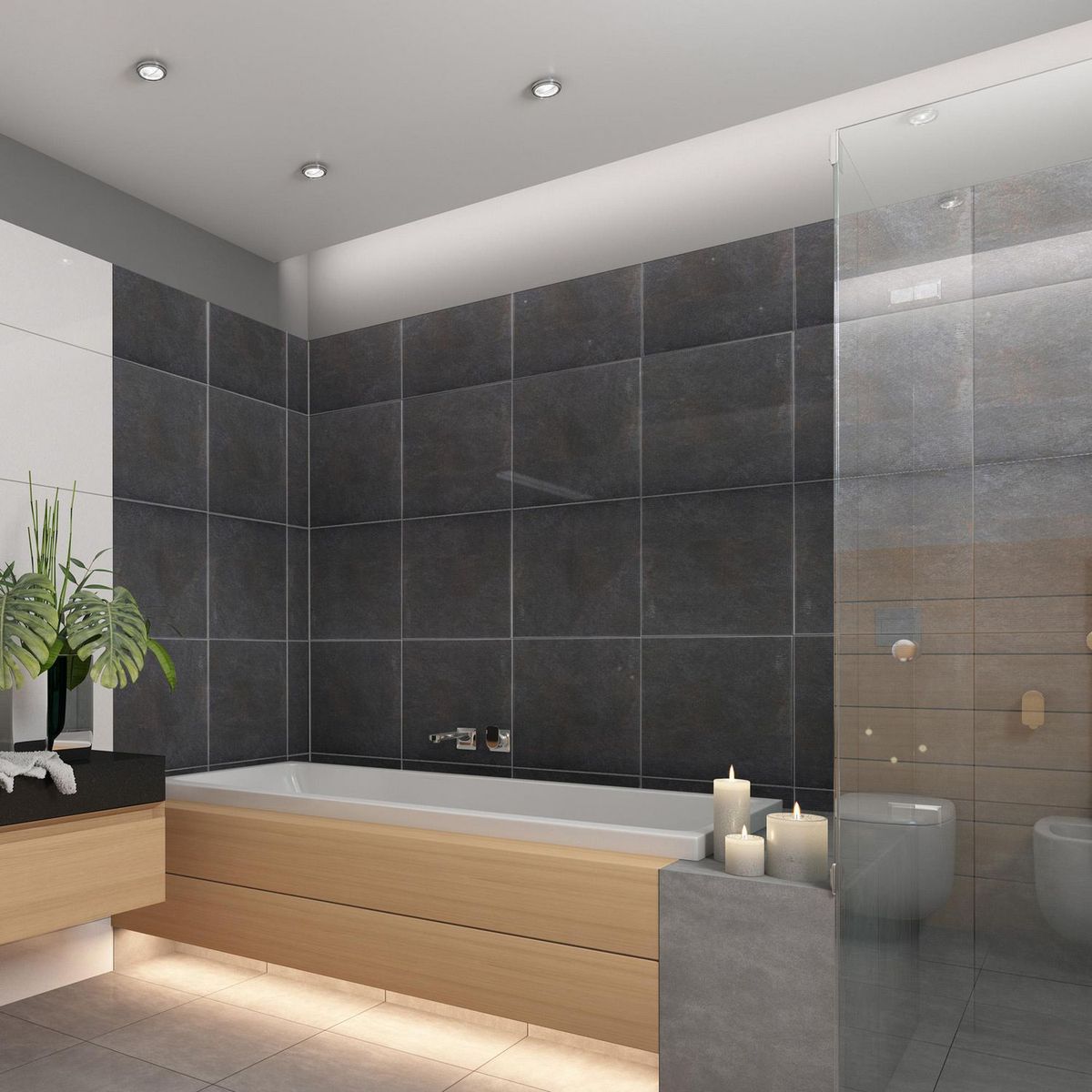 Porcelanite - Piso Cerámico 33x33 aster negro