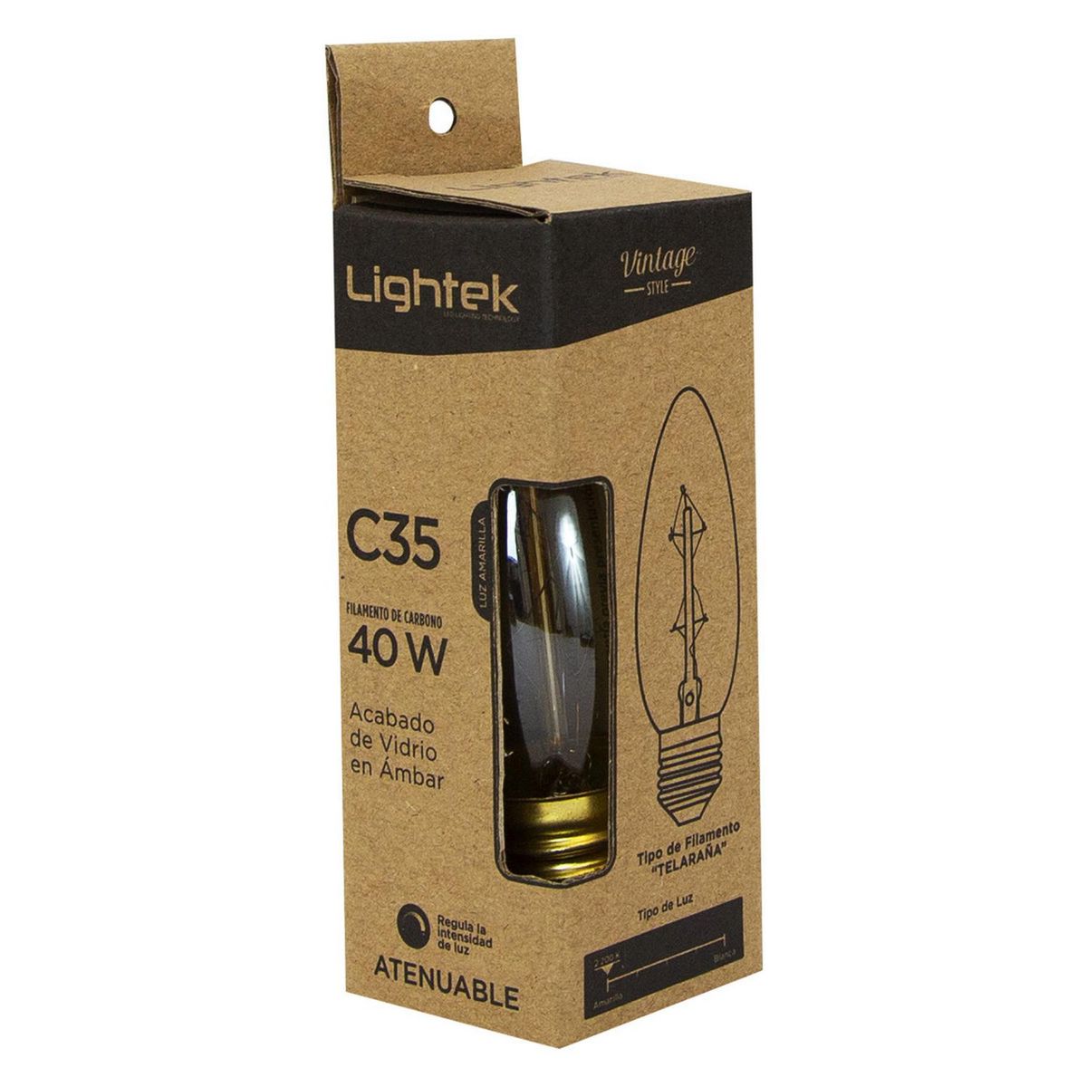 Foco Vintage Vela C35 E27, marca Lightech - Foto 2