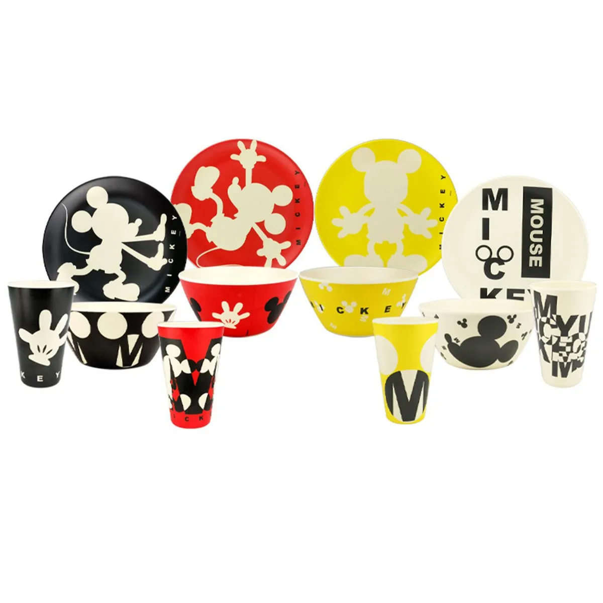 Siglo Xxi - Juego de vajilla bambú Mickey 12 piezas