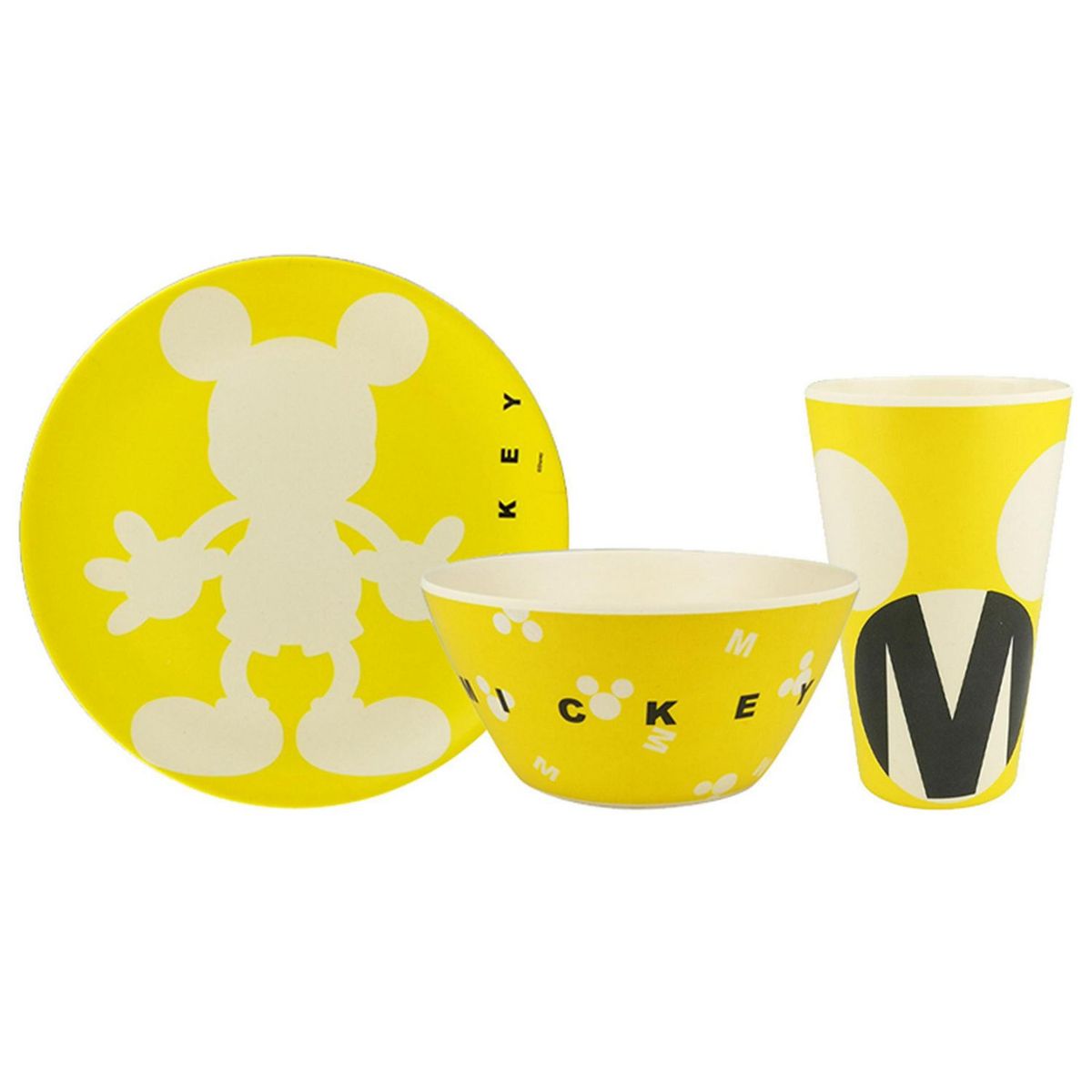 Siglo Xxi - Juego de vajilla bambú Mickey 12 piezas