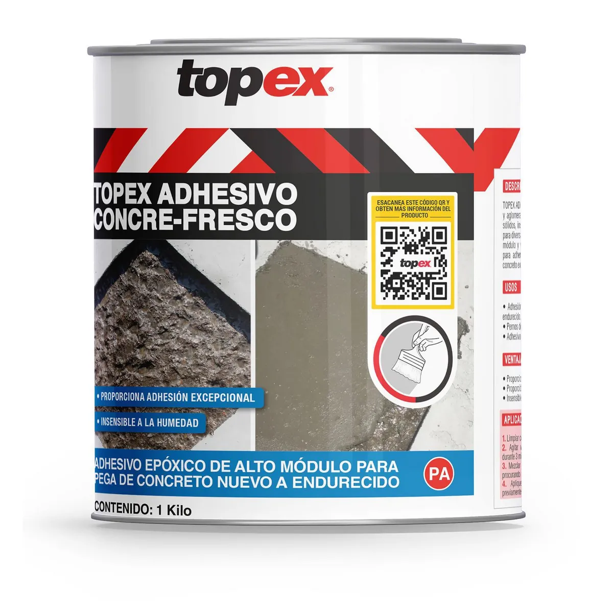 Topex - Adhesivo Epóxico de Alto Módulo Pega Concreto Topex - 1Kg