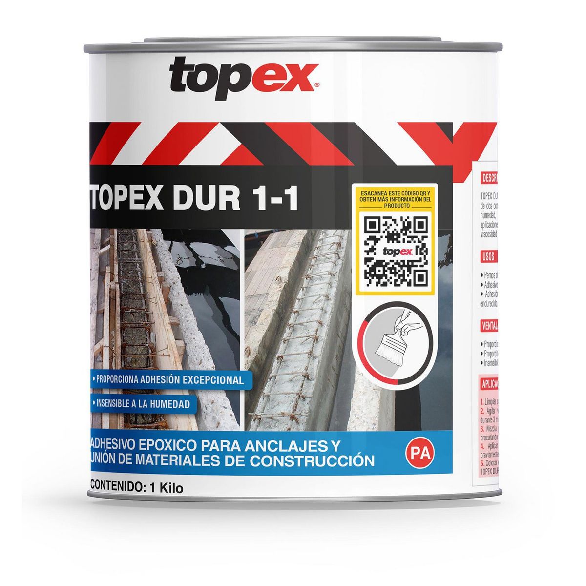 Adhesivo Epóxico para Anclaje y Unión de Materiales de Construcción Topex - 1Kg, marca Topex - Foto Principal