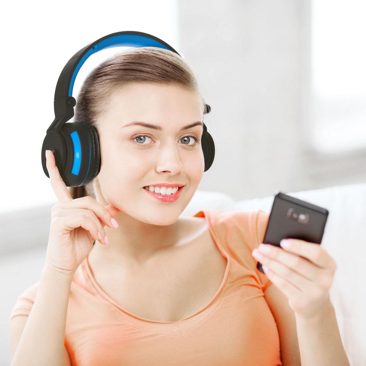 Steren - Audífonos con diadema bluetooth con acabado tipo rubber