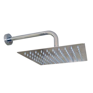 Regadera cuadrado delgada c/brazo 40 cm