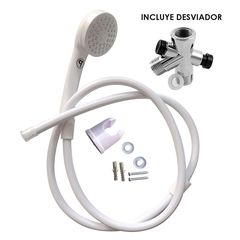 Regadera Teléfono Blanca Con Desviador