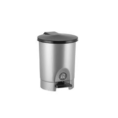 Bote de Basura Plástico con Pedal de 4.5L Plata
