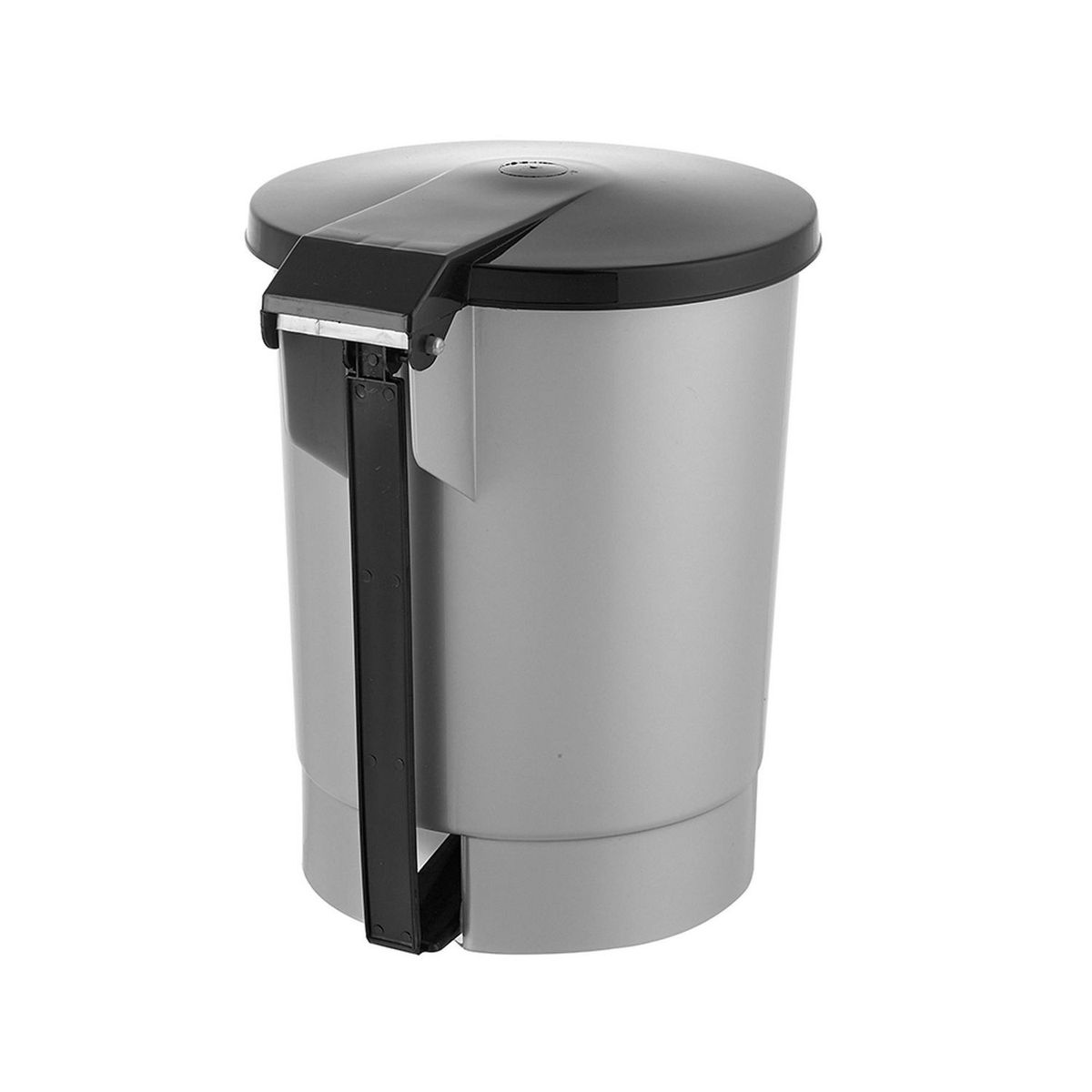 Vanyplas - Bote de Basura Plástico con Pedal de 4.5L Plata