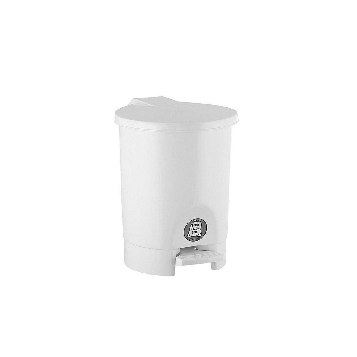 Bote de Basura Plástico con Pedal de 4.5L Blanco, marca Vanyplas - Foto Principal