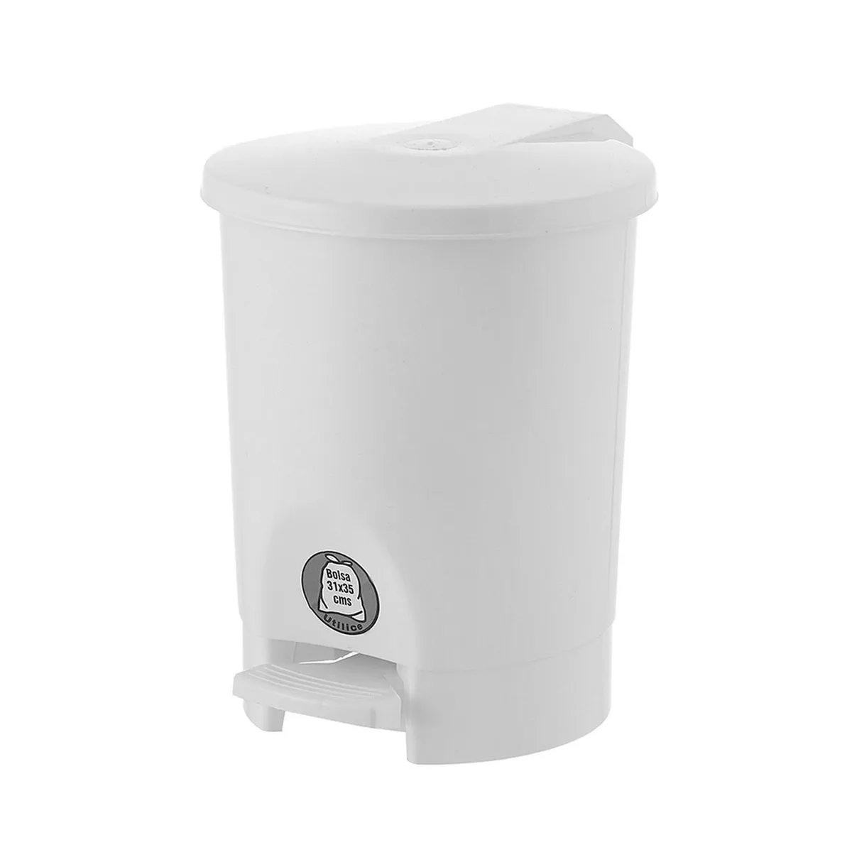 Bote de Basura Plástico con Pedal de 4.5L Blanco, marca Vanyplas - Foto 2