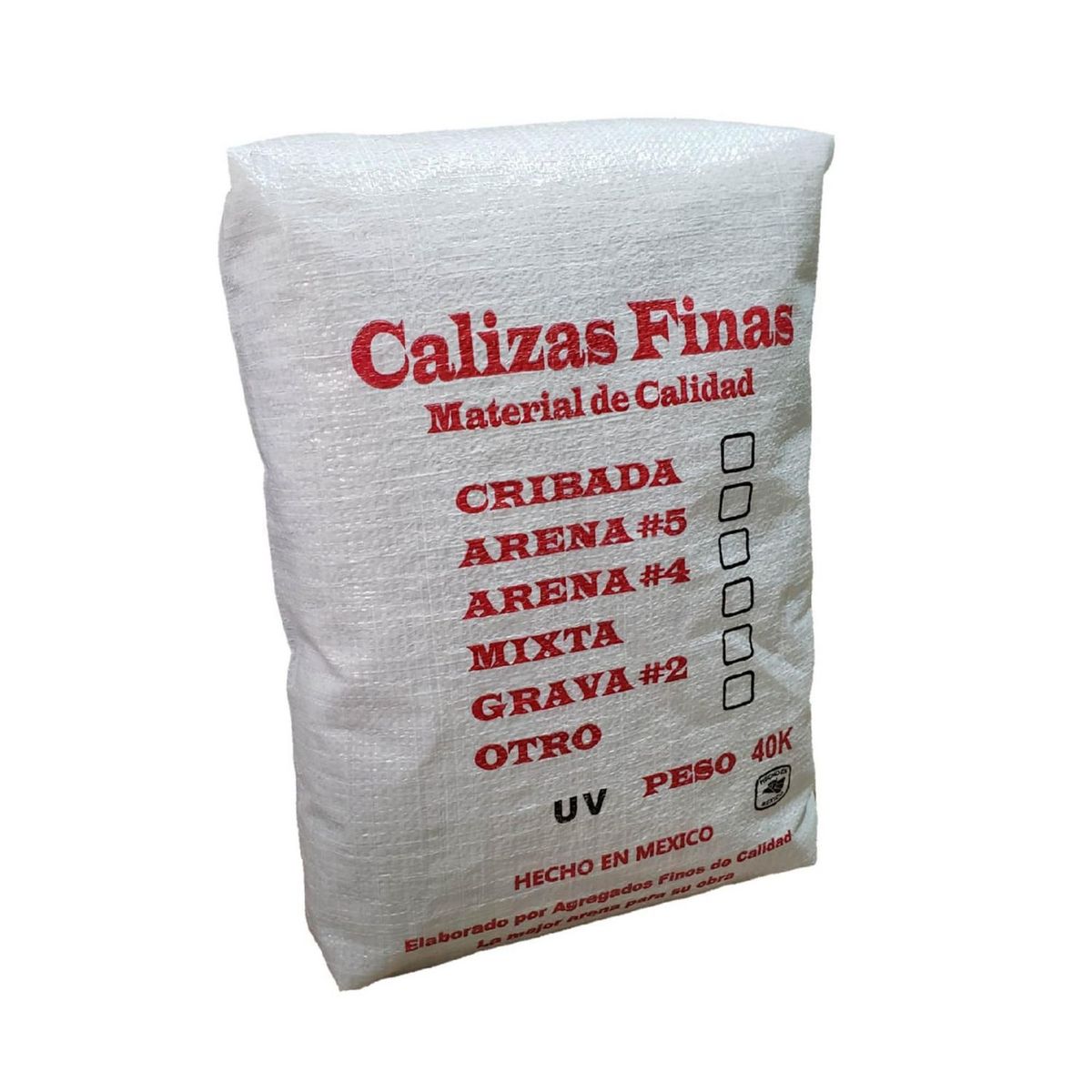 Saco arena cribada 40 kg, marca Generico - Foto Principal