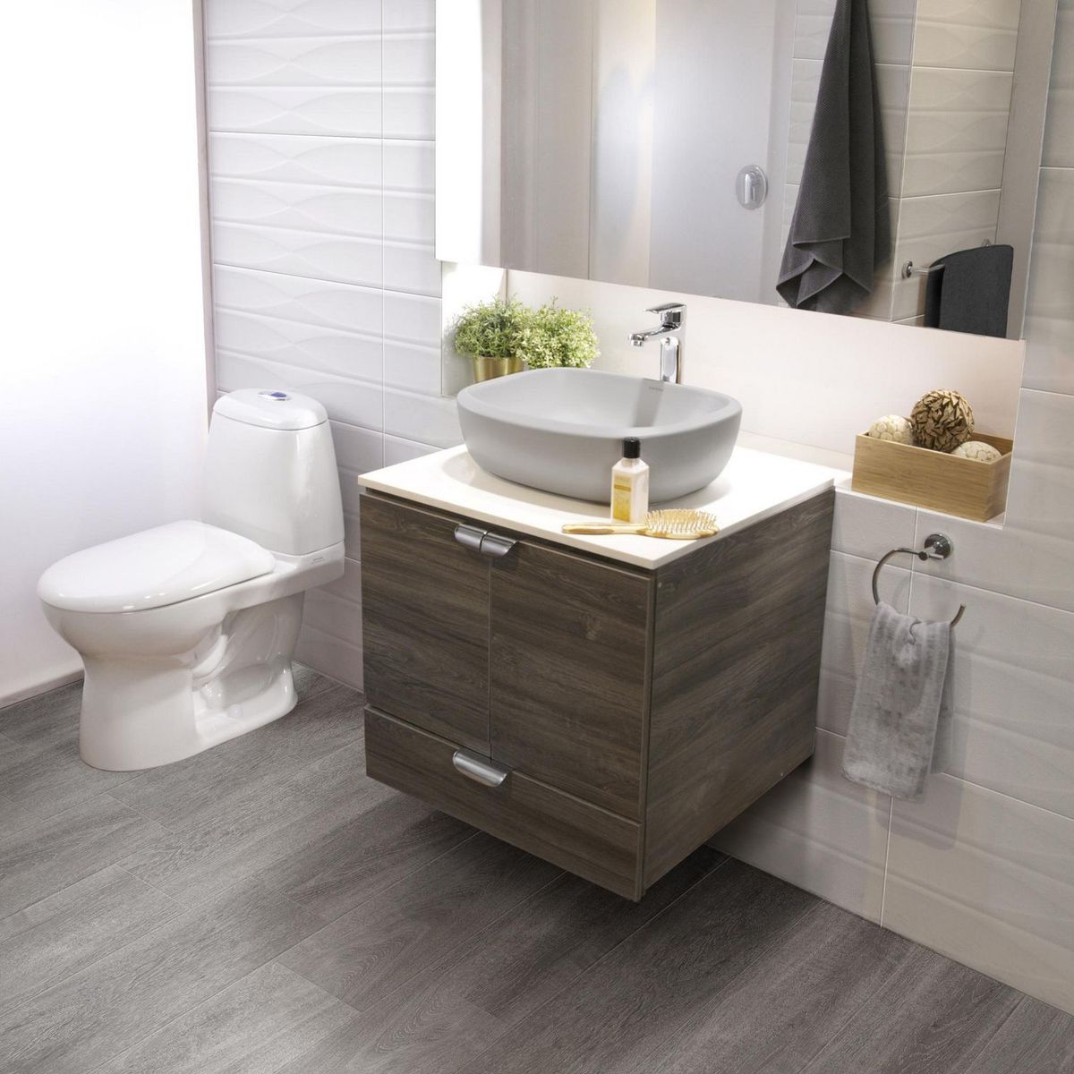 Corona - Lavabo tipo vessel Cascade Gris Mate