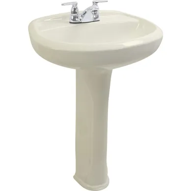 Lavabo y pedestal Senna Hueso