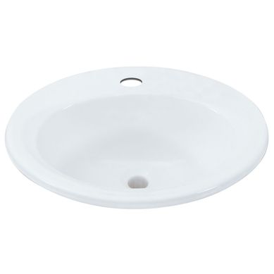Lavabo de sobreponer para monomando Blanco