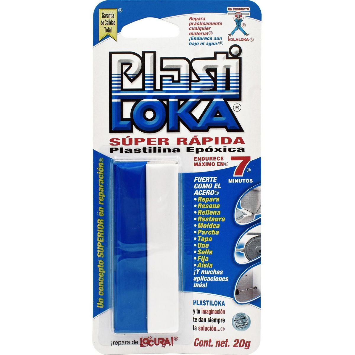 Kola Loka - Plastiloka Super Rápida Azul 20 gr