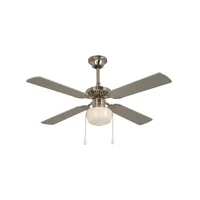 Ventilador de Techo Maya 4 Aspas y 1 Luz de 42" Plata