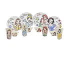 Juego de vajilla de bambú Princesas 12 piezas