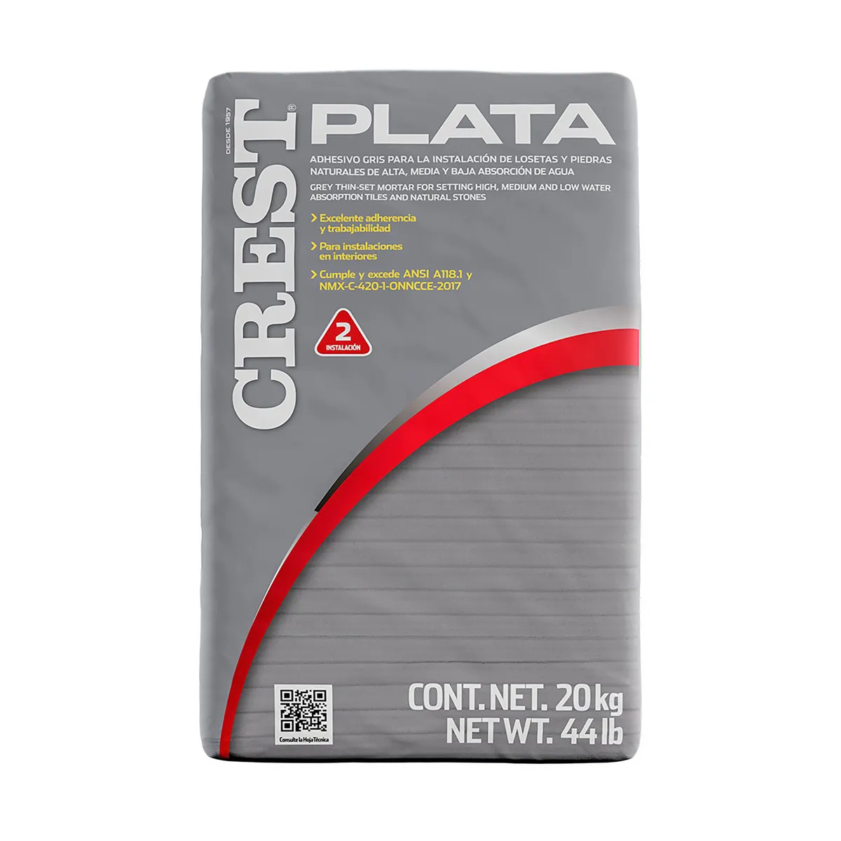 Adhesivo Crest Plata 20 kg, marca Crest - Foto Principal
